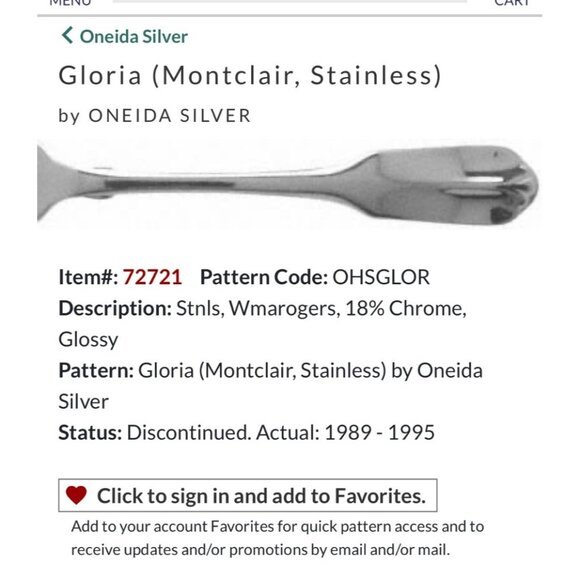 Oneida Silver Gloria Stainless Steel Tablespoons Set Of 4 - Picture 1 of 6